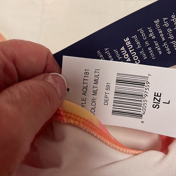 Aqua Couture Halter Swim Top Large - Picture 10 of 10